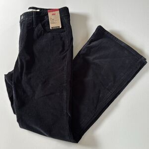 Levis Corduroy Pants Womens 31 32 Black 726 Flare